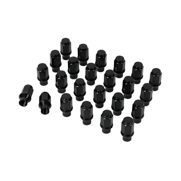 ICON Alloys Lug Nuts Black - 14x1.5 - 24 Lug Nuts w/ Custom Shank