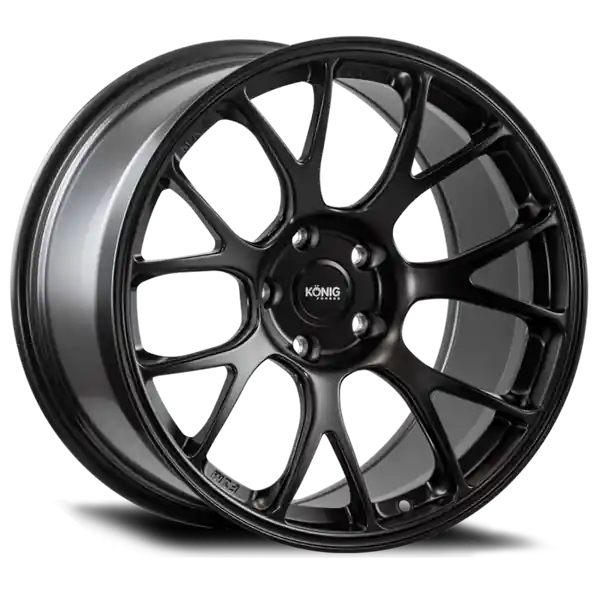 Konig Forged F1M 18X9.5 5X114.3 ET35 Satin Black Knurled Bead