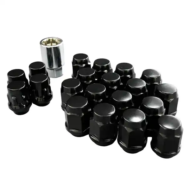 Project Kics 16 LUGS + 4 LOCKS Black Bullock And Nut Set - 12X1.50