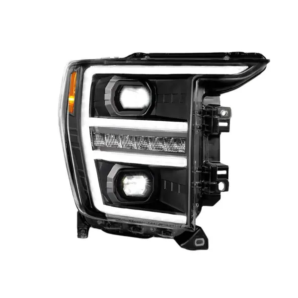 Anzo 21-23 Ford F150 LED Projector Headlight w/Switchback+Sequential - Black (Passenger Side Only)