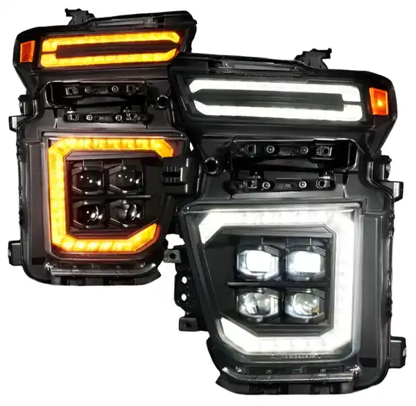 ANZO Z-Series 20-23 Chevy Silverado 2500/3500 Z-Series Full LED Proj Headlights Black - Driver Side
