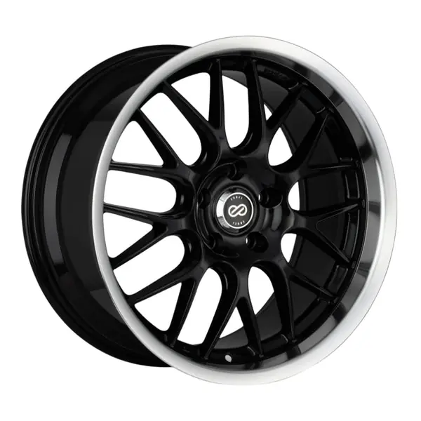 Enkei Lusso 18x9 40mm Offset 5x114.3 Bolt Pattern 72.6 Bore Black w/ Machined Lip Wheel