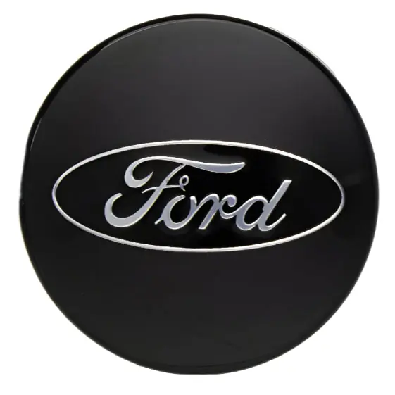 Ford Racing Car Black and Chrome Wheel Cap