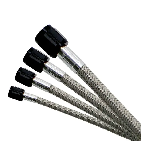 Nitrous Express 8AN 36in Stainless Steel Braided Hose (Black Ends)