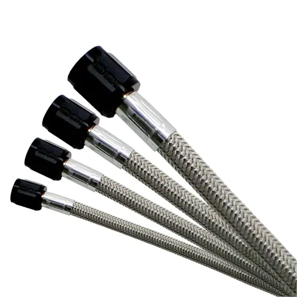 Nitrous Express 8AN 60in Stainless Steel Braided Hose (Black Ends)