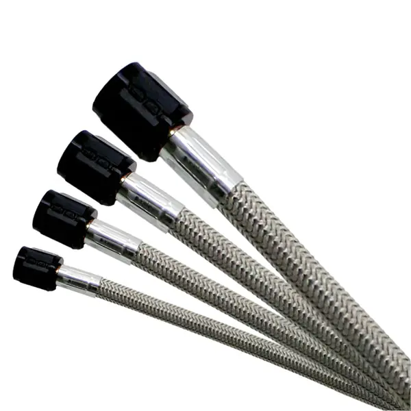 Nitrous Express 8AN 72in Stainless Steel Braided Hose (Black Ends)