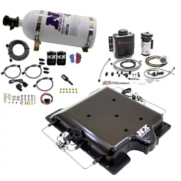 Nitrous Express 10lb Bottle Dodge Hellcat Supercharger Lid Nitrous/Water Injection Kit (100-400HP)