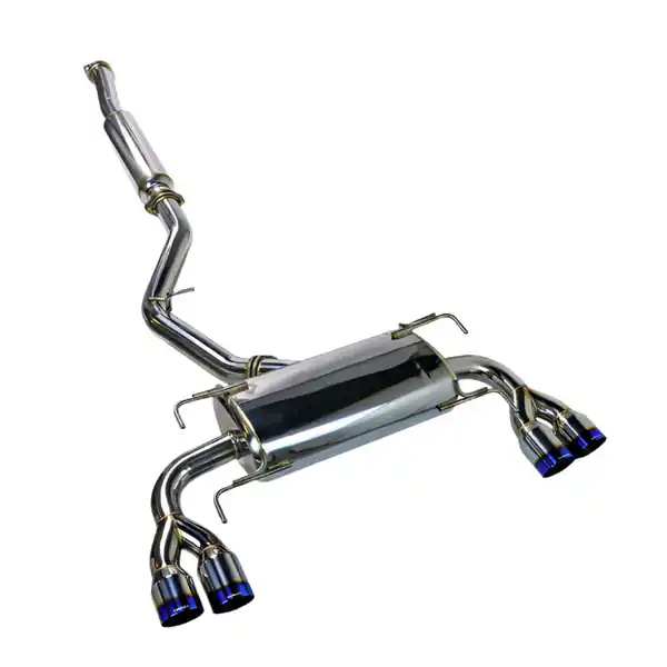 Remark 08-14 Subaru WRX STi GR Hatch Sports Touring Cat-Back Exhaust -TI Quad Tips