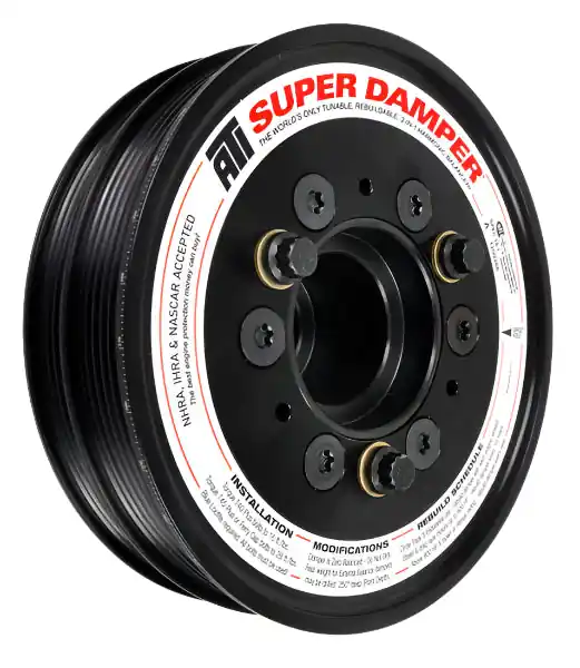 ATI Damper - 6.325in - Steel - Ford SB V8 - 34.0 Ext Bal 302 HO - 4 Bolt - 4in Long - B Timing