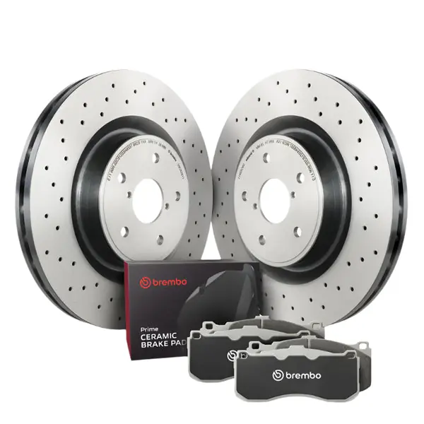 Brembo OE Front Disc Brake Brembo Kit for Mercedes-Benz. Ceramic Brake Pads