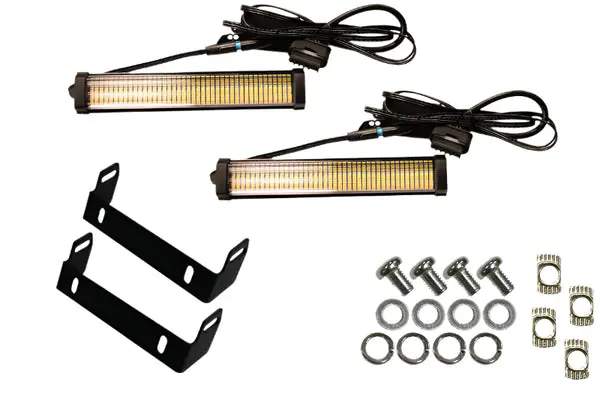 Fishbone Offroad 2018+ Jeep JL & 2020+ JT 7in Turn Signal & Side Marker Lights and Brackets