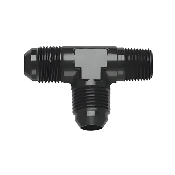 Fragola -6AN Tee 1/4 NPT On The Run - Black