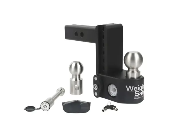 Weigh Safe 6in Drop Hitch w/Built-in Scale & 2in Shank (10K/15K GTWR) w/WS05 - Steel