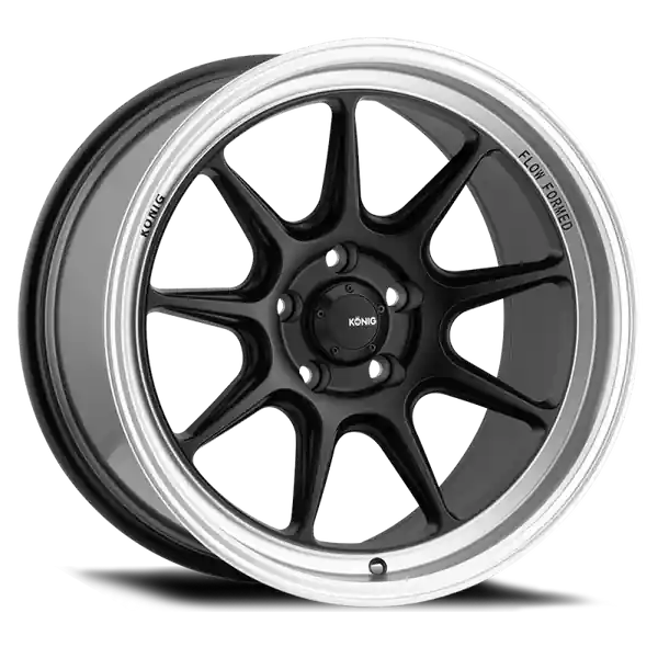 Konig Countergram 19x11B 5x114.3 ET18 Matte Black / Matte Machined Lip