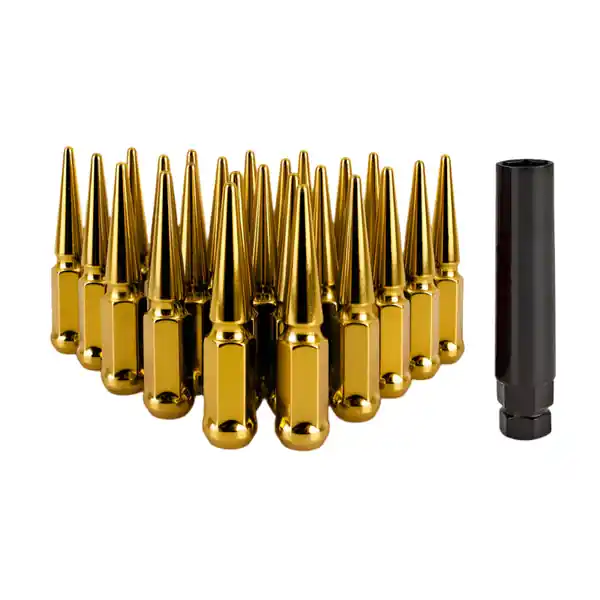 Mishimoto Mishimoto Steel Spiked Lug Nuts M14 x 1.5 24pc Set Gold