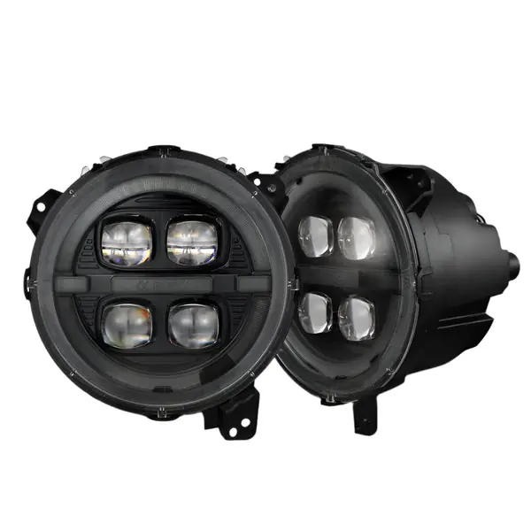 AlphaRex 18-23 Jeep Wrangler JL/Gladiator JT LED Proj Headlights Alpha-Blk w/ Activ Light/Seq Signal