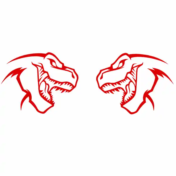 Trex TRX Head Badge / Emblem 3.6in x 3.4in (Pair)