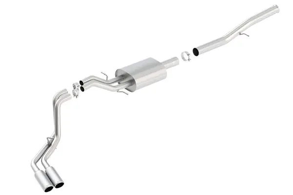 Borla 14 Silv/Sierra 1500 EC Std/CC Short 143.5in WB S-Type Dual Rolled Side Exit Cat-Back Exhaust