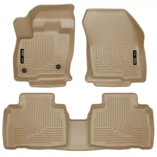 Husky Liners 2015 Ford Edge WeatherBeater Front & 2nd Row Combo Tan Floor Liners