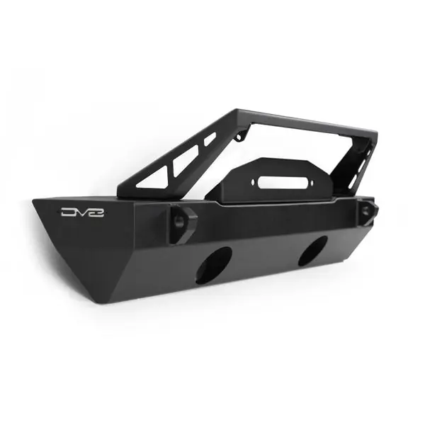 DV8 Offroad 07-23 Jeep Wrangler/Gladiator JT/JK/JL FS-25 Stubby Front Bumper w/Plated Bull Bar