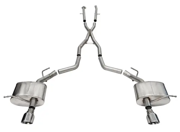 Corsa 2011+ Dodge Durango Xtreme 2.5in Cat-Back Dual Rear Exit w/ Single 4.5in Polished Tips