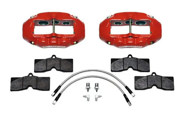 Wilwood D8-6 Front Caliper Kit Red Corvette C2 / C3 65-82
