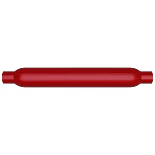 MagnaFlow Muffler Red Pack Series Glasspack 3.5in Rd 22in Body Length 2in/2in Inlet/Outlet