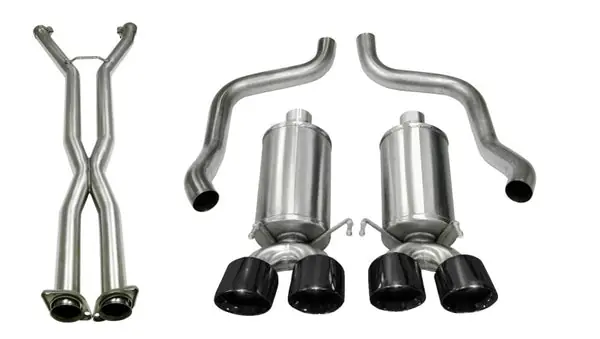 Corsa 2009-2013 Chevrolet Corvette C6 6.2L Pipe & Alle Back Exhaust -Black Tip