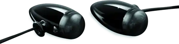 Kuryakyn Super Bright LED Mini Bullet Lights Amber Gloss Black