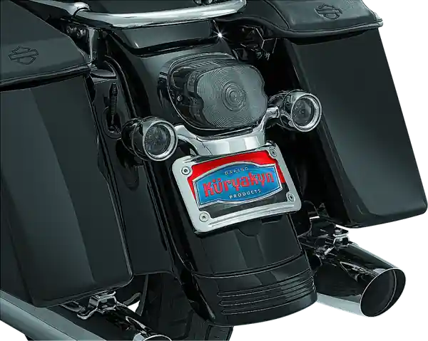 Kuryakyn Curved License Plate Mount Chrome