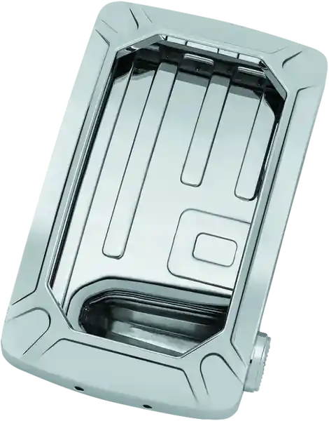 Kuryakyn Nova Curved Vertical Mount Side License Plate Holder Chrome