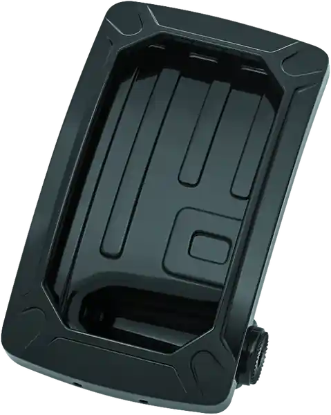 Kuryakyn Nova Curved Vertical Mount Side License Plate Holder Gloss Black