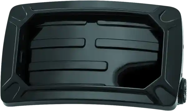 Kuryakyn Nova Curved Horizontal Mount Side License Plate Holder Gloss Black