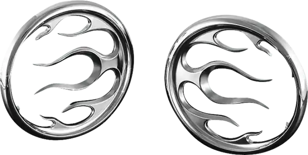 Kuryakyn Flame Speaker Grills Chrome