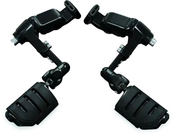 Kuryakyn Ergo III Adjustable Mount With Trident Dually ISO Pegs Gloss Black