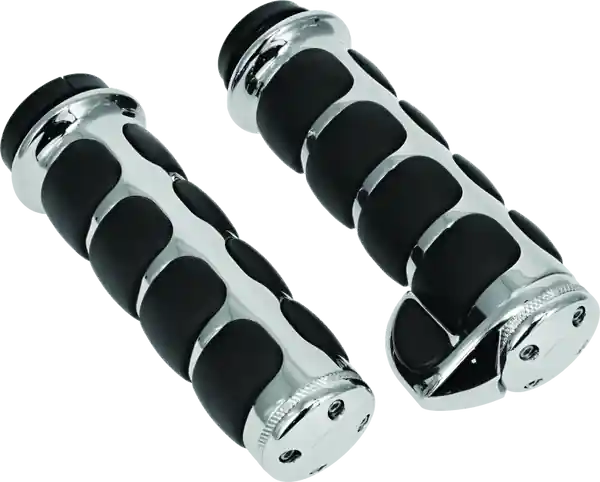 Kuryakyn Premium ISO Grips With Throttle Boss Throttle-By-Wire Chrome