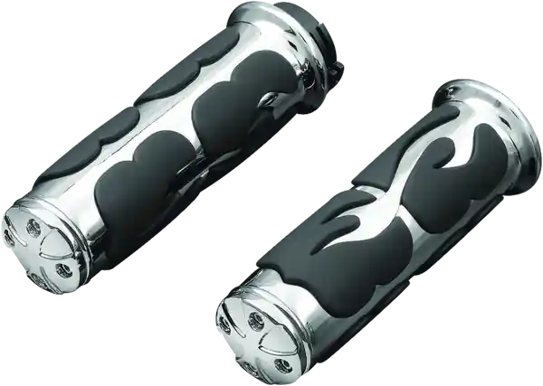 Kuryakyn ISO Flame Grips Dual Cable Chrome