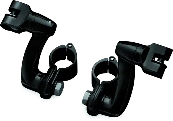 Kuryakyn Longhorn Offset Peg Mounts With 1-1/4inch Clamp Black