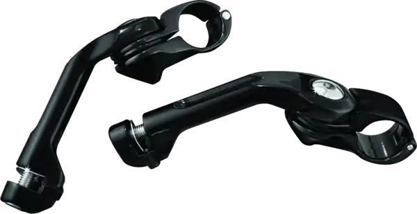 Kuryakyn Tour Tech 6in Back Arms With 1-1/4in Clamps Without Pegs Black