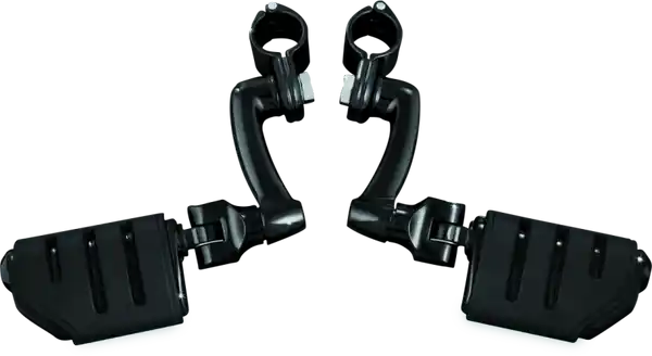 Kuryakyn Longhorn Trident Offset Highway Pegs With 1-1/2in Clamps Black