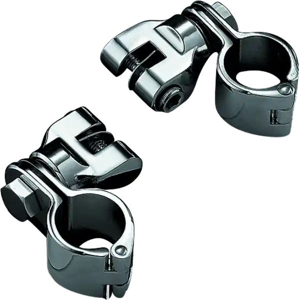 Kuryakyn Peg Mounts With 1-1/4in Magnum Quick Clamps Chrome (Pair)
