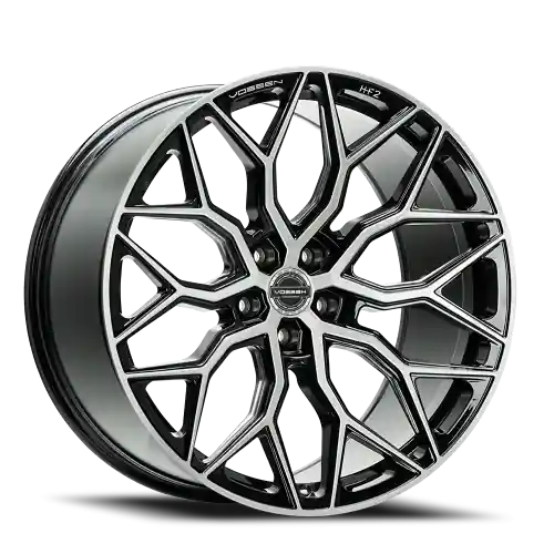 Vossen HF-2 20x9.5 / 5x120 / ET20 / Deep Face / 72.56 - Gloss Black Wheel