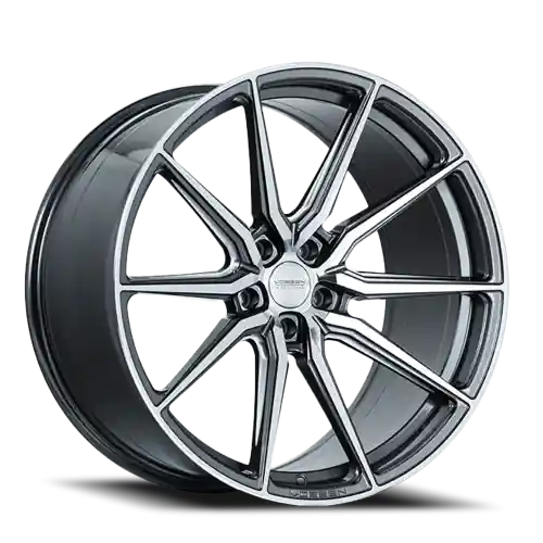 Vossen HF-3 19x9.5 / 5x114.3 / ET40 / Deep Face / 73.1 - Gloss Graphite Polished Wheel