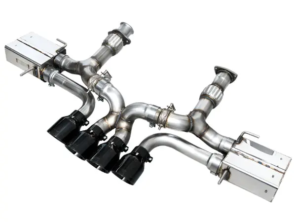AWE 2023 C8 Corvette Z06 SwitchPath Cat-Back Exhaust - Diamond Black Tips
