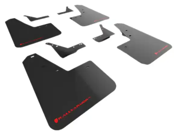 Rally Armor 21-25 Dodge Ram 1500 TRX Black UR Mud Flap - Red Logo