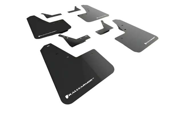 Rally Armor 21-25 Dodge Ram 1500 TRX Black UR Mud Flap - White Logo