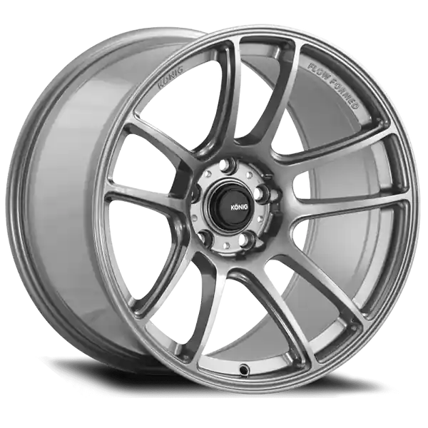 Konig Heliogram 18X12 5X114.3 ET20 Titanium Metallic Knurled Bead Flow Formed