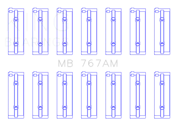 King Toyota 2M/4M/5ME/5MGE/7MGE/7MGTE (Size STD) Main Bearing Set