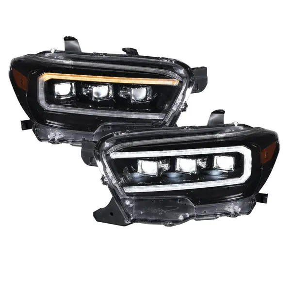 Form Lighting - 2016-2023 Toyota Tacoma Sequential LED Projector Headlights with White DRL (pair)