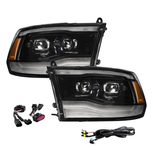 Form Lighting - 2009-2018 Ram 1500/2500/3500 Sequential LED Projector Headlights (pair)